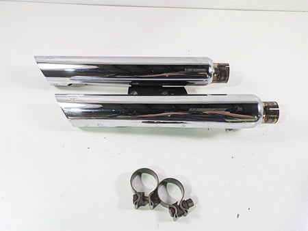 2014 Harley FLS Softail Slim Vance Hines Twin Slash 3" Slip On Muffler READ 16341 {{ shop.shopifyCountryName }} - Mototech271