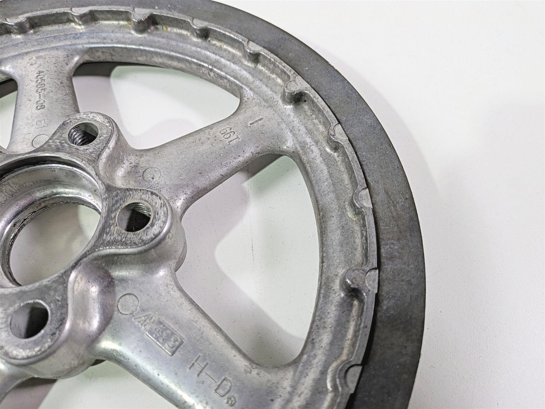 2008 Harley FXCWC Softail Rocker Rear Drive Belt Pulley 66T 1" 40585-08 {{ shop.shopifyCountryName }} - Mototech271