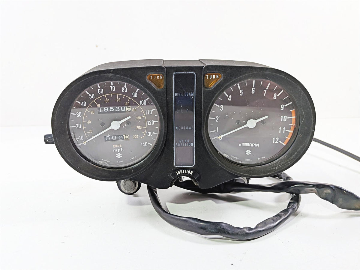 1978 Suzuki GS550 E Gauges Instrument Cluster 18K Set 34100-47032 34100-47034 {{ shop.shopifyCountryName }} - Mototech271