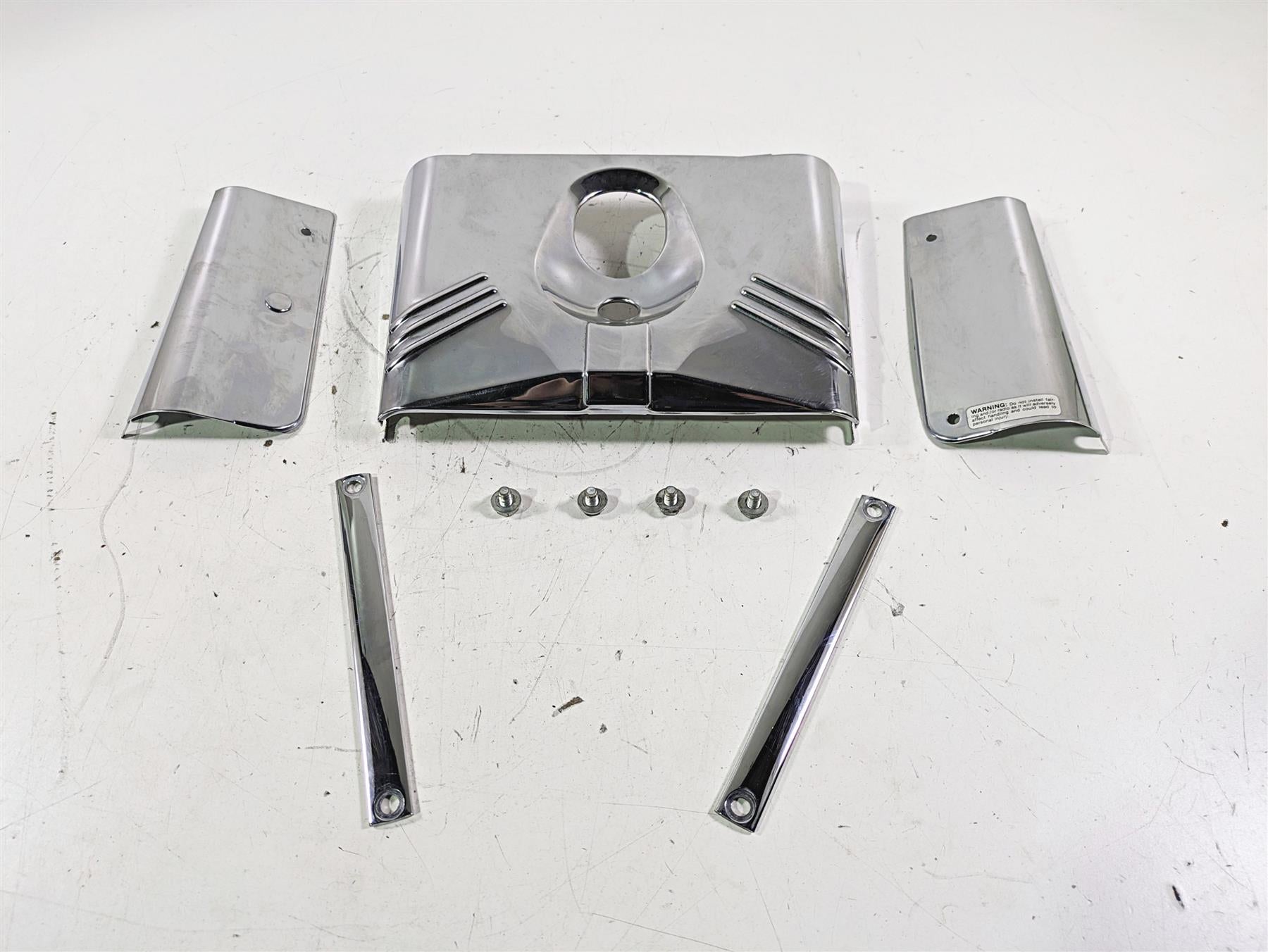 2005 Harley Softail FLSTFSE CVO Fat Boy Headlight Cover Set 67889-91A 67891-99