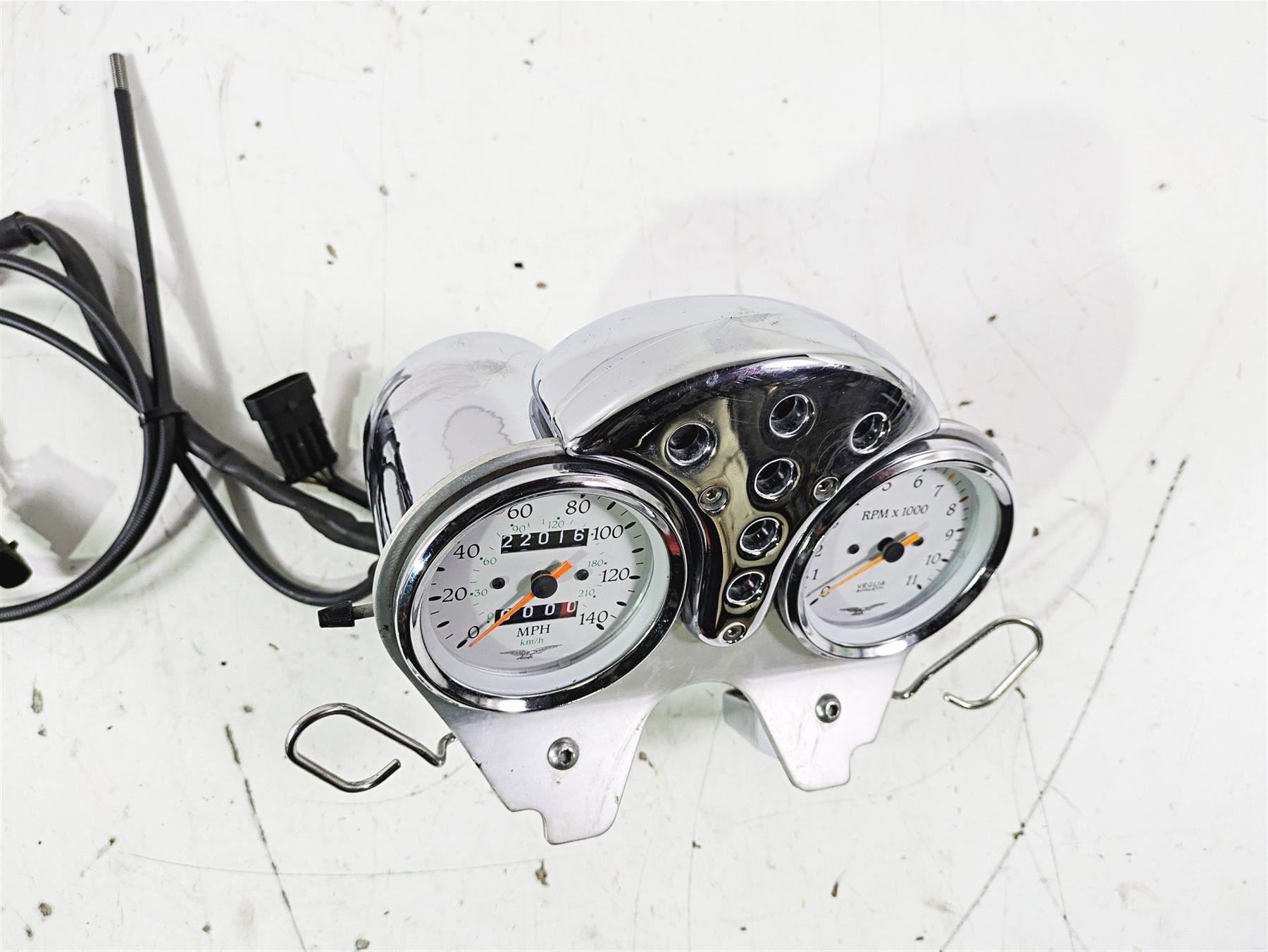 1998 Moto Guzzi California 1100 EV Speedometer Gauges + Cover - 22k GU02762400 {{ shop.shopifyCountryName }} - Mototech271