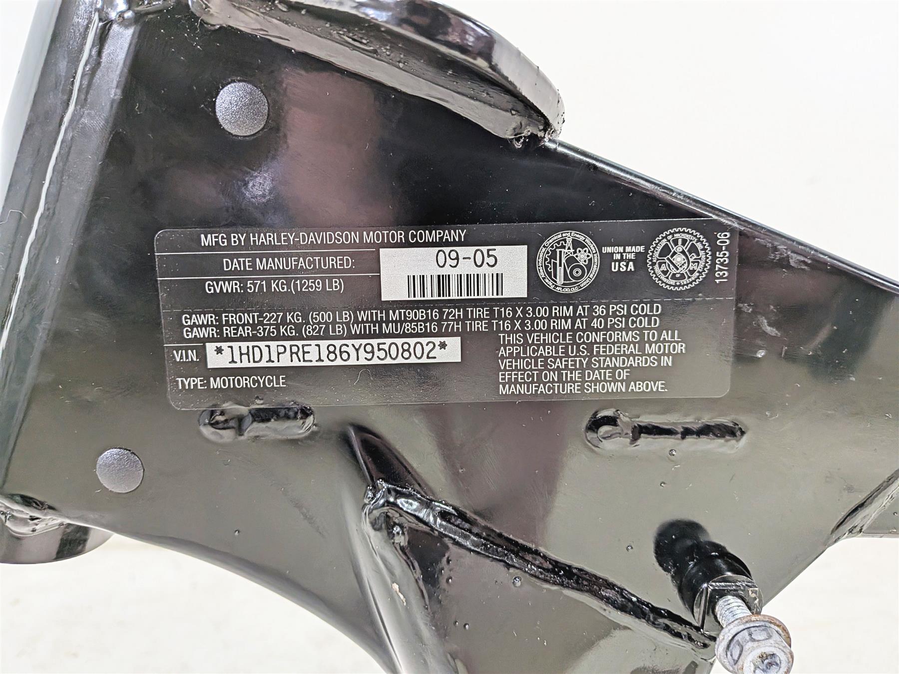 2006 Harley Touring FLHTCU SE CVO E-Glide Straight Main Frame With Clean Texas Title 47900-02A-Mototech271