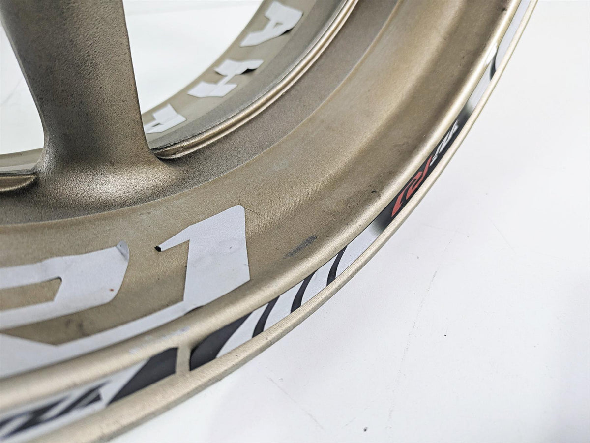 2014 Yamaha YZFR1 R1 RN22 Rear Wheel Rim 17x6 .3mm Runout -Small Dent 5VY-25338 {{ shop.shopifyCountryName }} - Mototech271