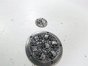 Harley Davidson Twin Cam Skull Seven Deadly Sins Aged Aluminum Derby & Cam Cover | Mototech271