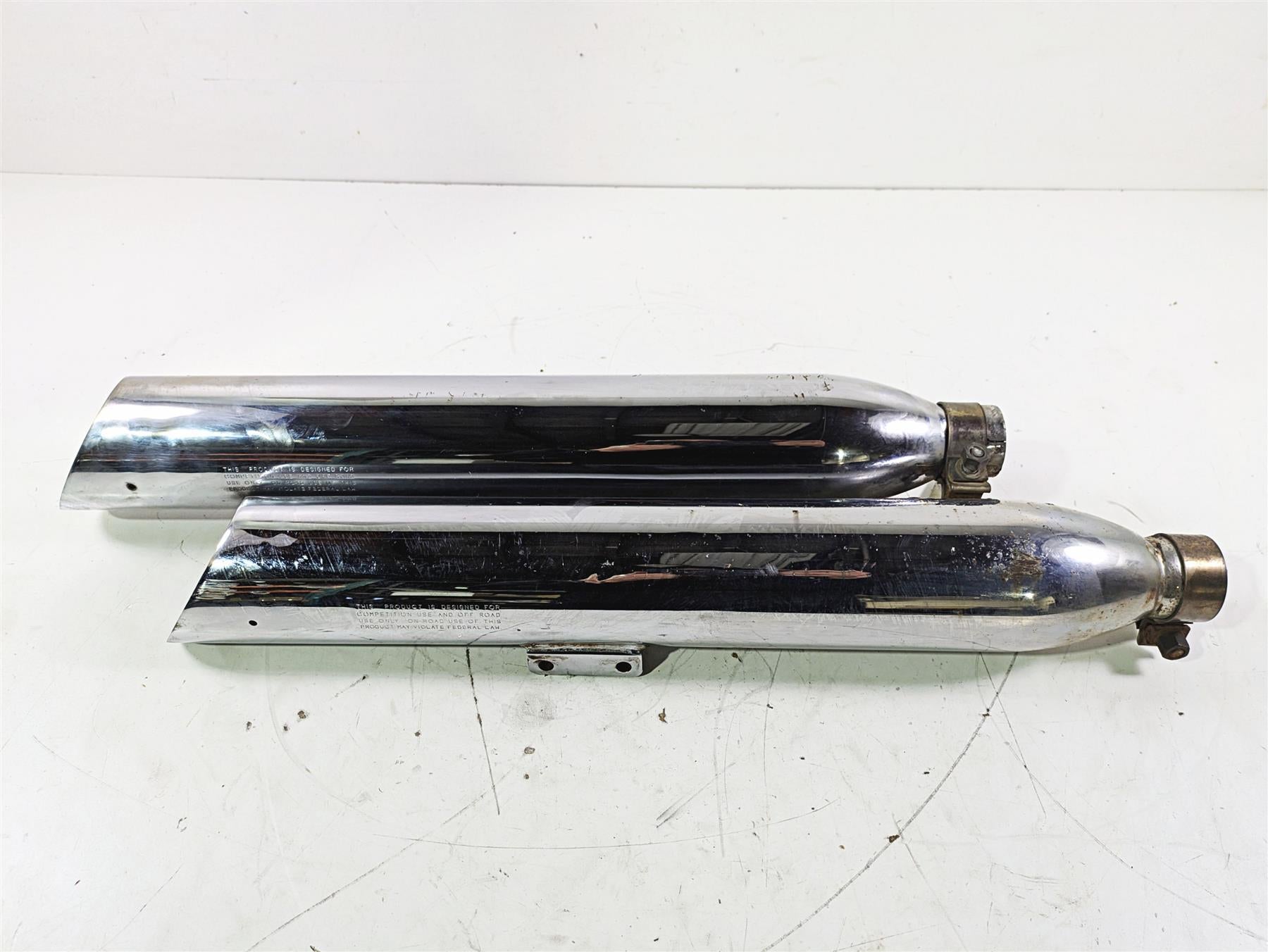 2004 Victory Kingpin Exhaust Muffler Silencer Slash Cut Set {{ shop.shopifyCountryName }} - Mototech271