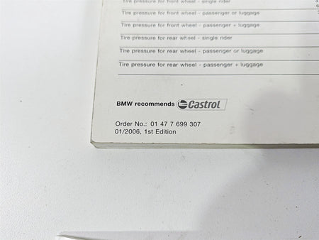 2006 BMW R1200GS K255 Adv Owners Manual & Documents Set 014776899307 {{ shop.shopifyCountryName }} - Mototech271