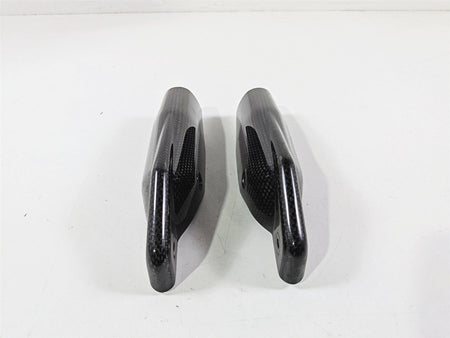 2009 Ducati Hypermotard 1100 S Lower Carbon Fiber Fork Guard Cover Set 46012811-Mototech271