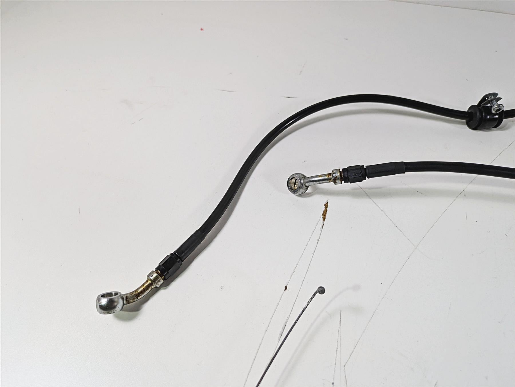 2015 Harley FXDL Dyna Low Rider Tall Bars Throttle Cable & Brake Line {{ shop.shopifyCountryName }} - Mototech271