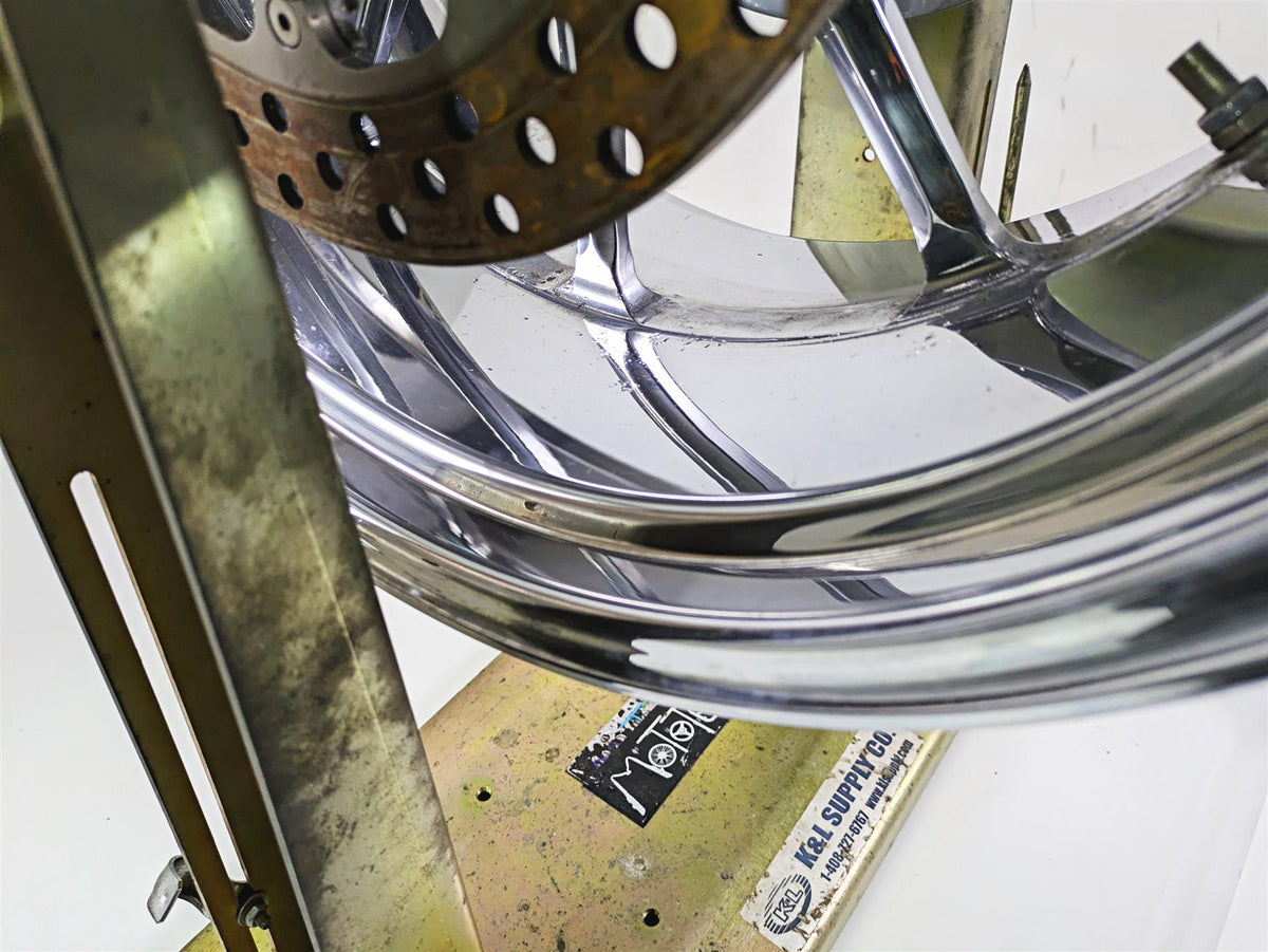 2004 Big Dog Chopper Straight Billet Rear Wheel Rim & Pulley 8.5x18 65T Pulley {{ shop.shopifyCountryName }} - Mototech271