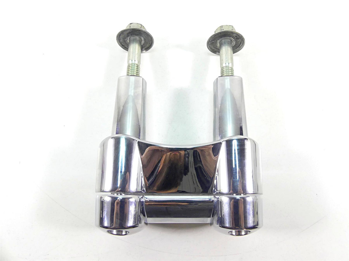2010 Harley FXDF Dyna Fat Bob Chrome Handlebar Riser Holder Clamps 55858-08 {{ shop.shopifyCountryName }} - Mototech271