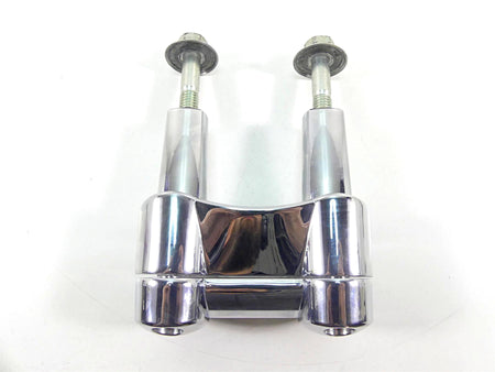 2010 Harley FXDF Dyna Fat Bob Chrome Handlebar Riser Holder Clamps 55858-08 {{ shop.shopifyCountryName }} - Mototech271