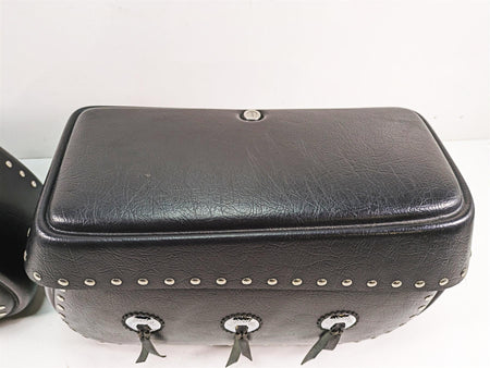 2006 Honda VT1100 C2 Shadow Leatherlyke Studded Saddlebag Saddle Bag Set ACC310 {{ shop.shopifyCountryName }} - Mototech271