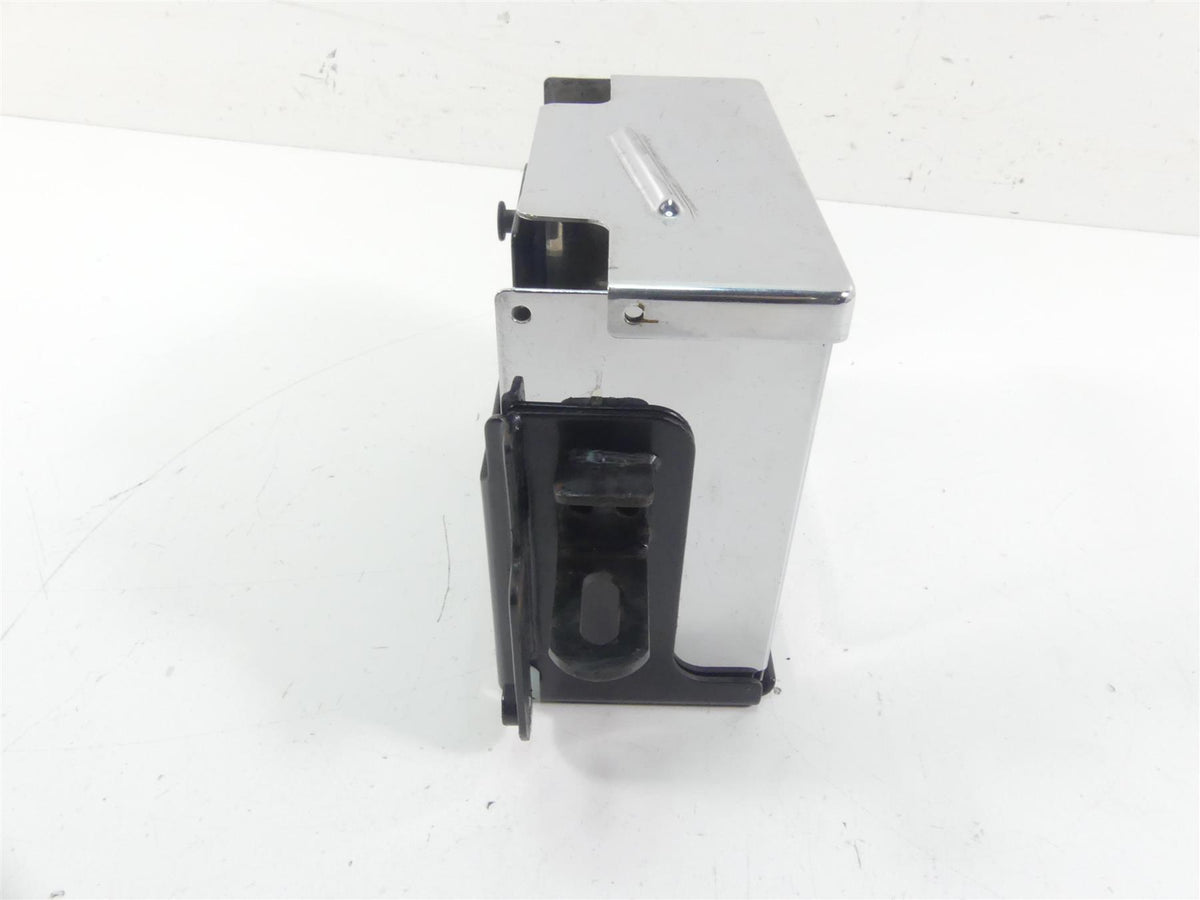 2005 Harley Dyna FXDLI Low Rider Battery Tray Holder Chrome Cover Lid 66375-97 {{ shop.shopifyCountryName }} - Mototech271