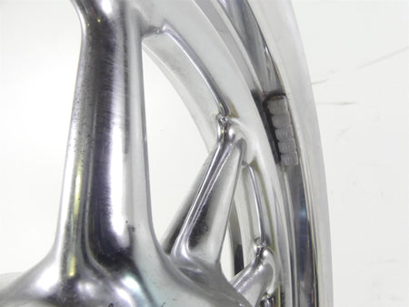 2007 Harley FLHTCU SE CVO Electra Glide Front 9 Spoke Chrome Wheel 16x3 43539-08 {{ shop.shopifyCountryName }} - Mototech271
