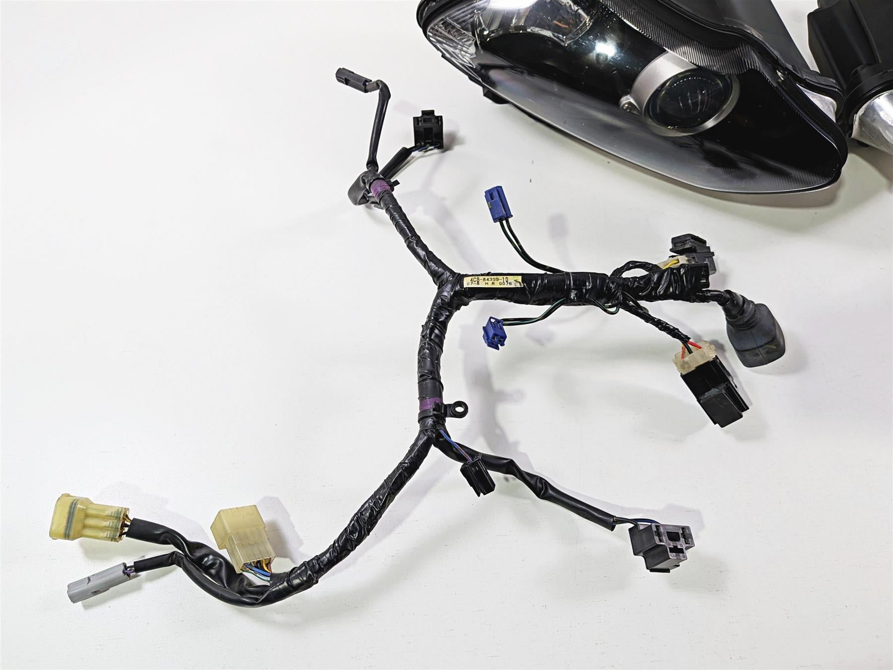 2008 Yamaha YZF R1 RN19 Nice Headlight Head Lamp Set & Wiring 4C8-84303-40-00 {{ shop.shopifyCountryName }} - Mototech271