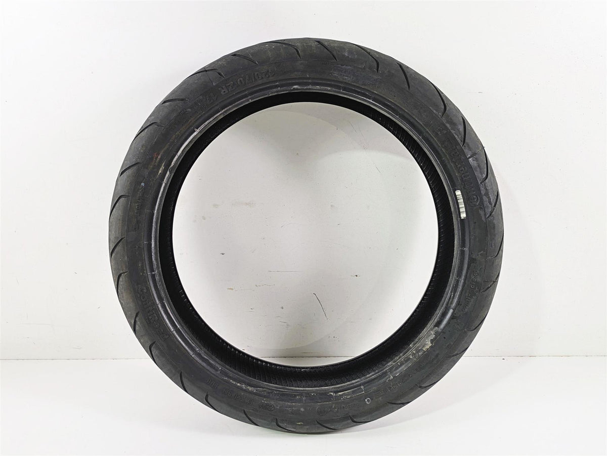 Used Front Motorcycle Tire Continental Conti Road TWI 120/70 ZR17 02447220000 {{ shop.shopifyCountryName }} - Mototech271