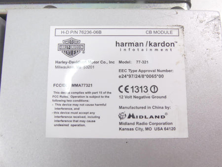 2007 Harley Touring FLHTCU SE CVO Electra Glide Radio CB XM Module Set 76160-06 {{ shop.shopifyCountryName }} - Mototech271