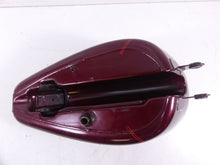 Load image into Gallery viewer, 2000 Harley Sportster XL1200 Custom Fuel Gas Tank Rich Red &amp; Red Stripes 61348-0

