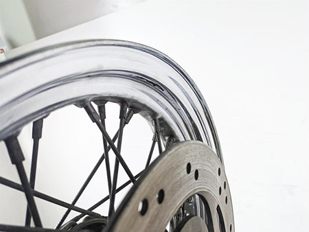 2002 Harley FLSTC Softail Heritage 16x3 Front Wheel Rim Rotor & Cover 43085-97 {{ shop.shopifyCountryName }} - Mototech271