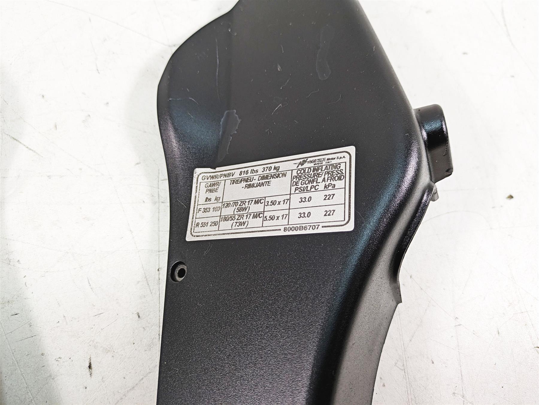2013 MV Agusta F3 675 ERA Air Inlet Duct Cover Fairing Set 8000B5467 8000B5466 {{ shop.shopifyCountryName }} - Mototech271
