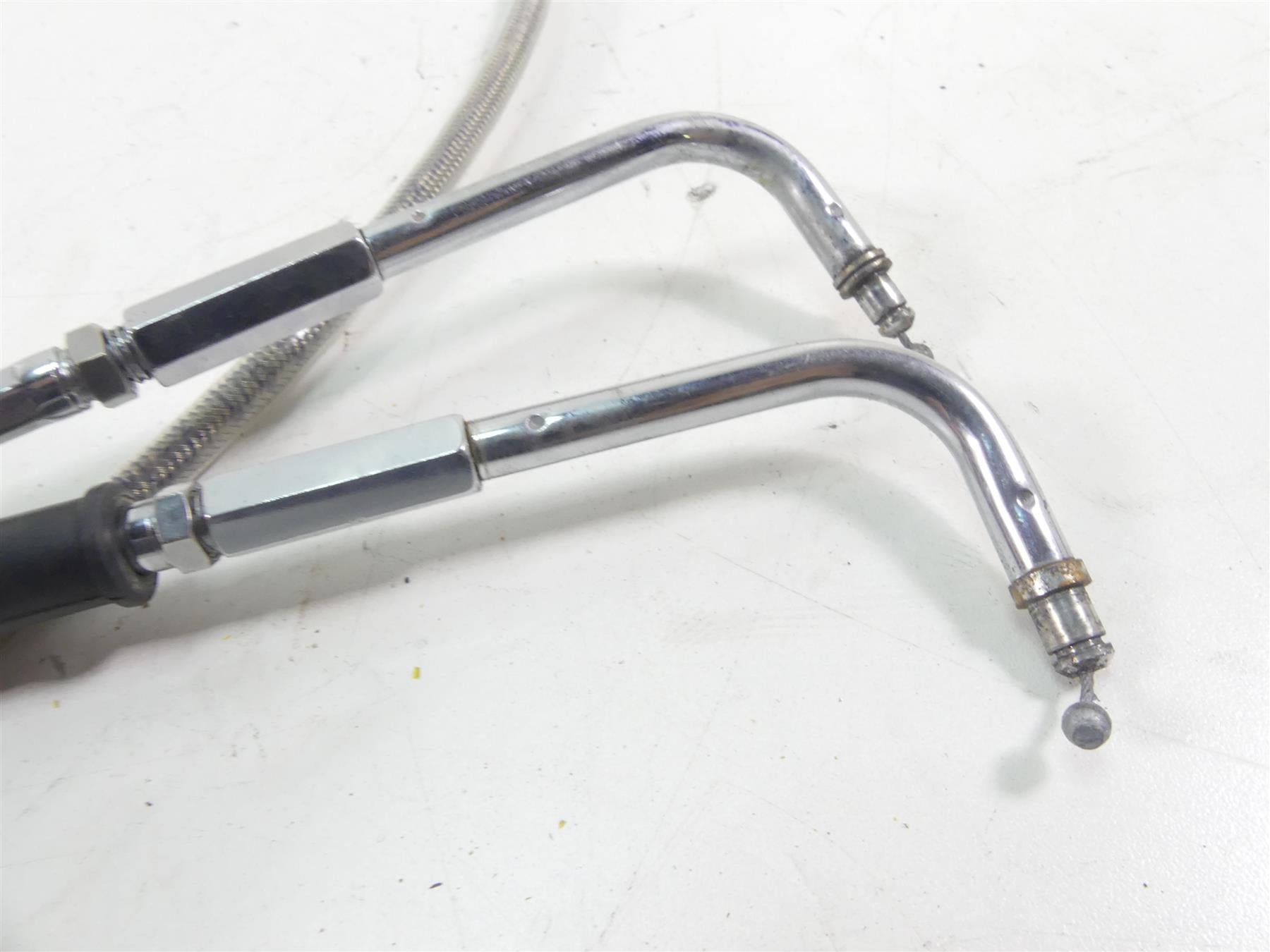 Big Twin Harley Dyna Softail for 19" Ape Hanger Throttle Cable & Brake Line Set {{ shop.shopifyCountryName }} - Mototech271