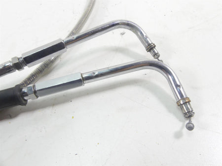 Big Twin Harley Dyna Softail for 19" Ape Hanger Throttle Cable & Brake Line Set {{ shop.shopifyCountryName }} - Mototech271