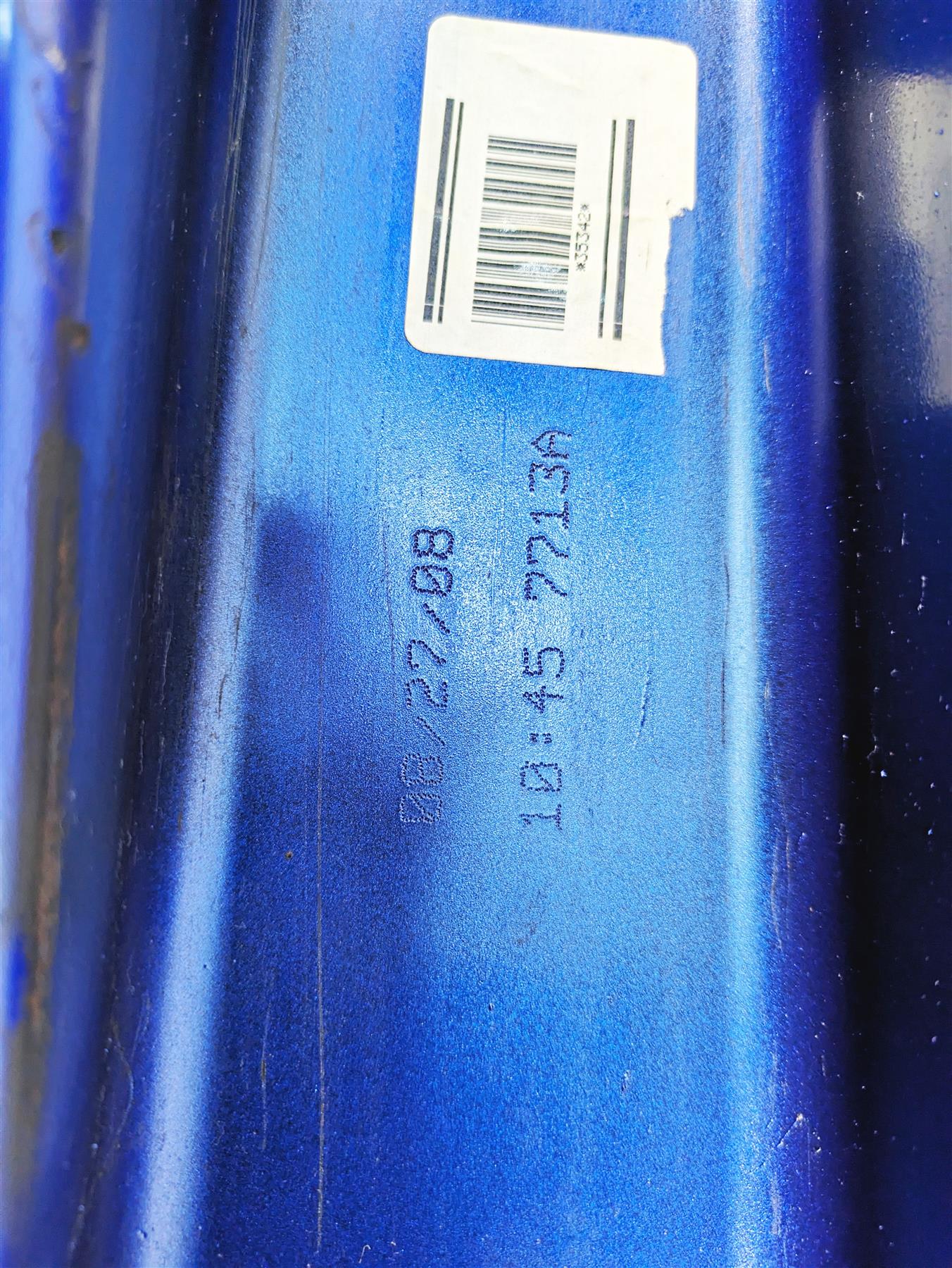 2009 Harley FXCWC Softail Rocker C Fuel Petrol Tank Flame Blue Pearl 62105-08 {{ shop.shopifyCountryName }} - Mototech271