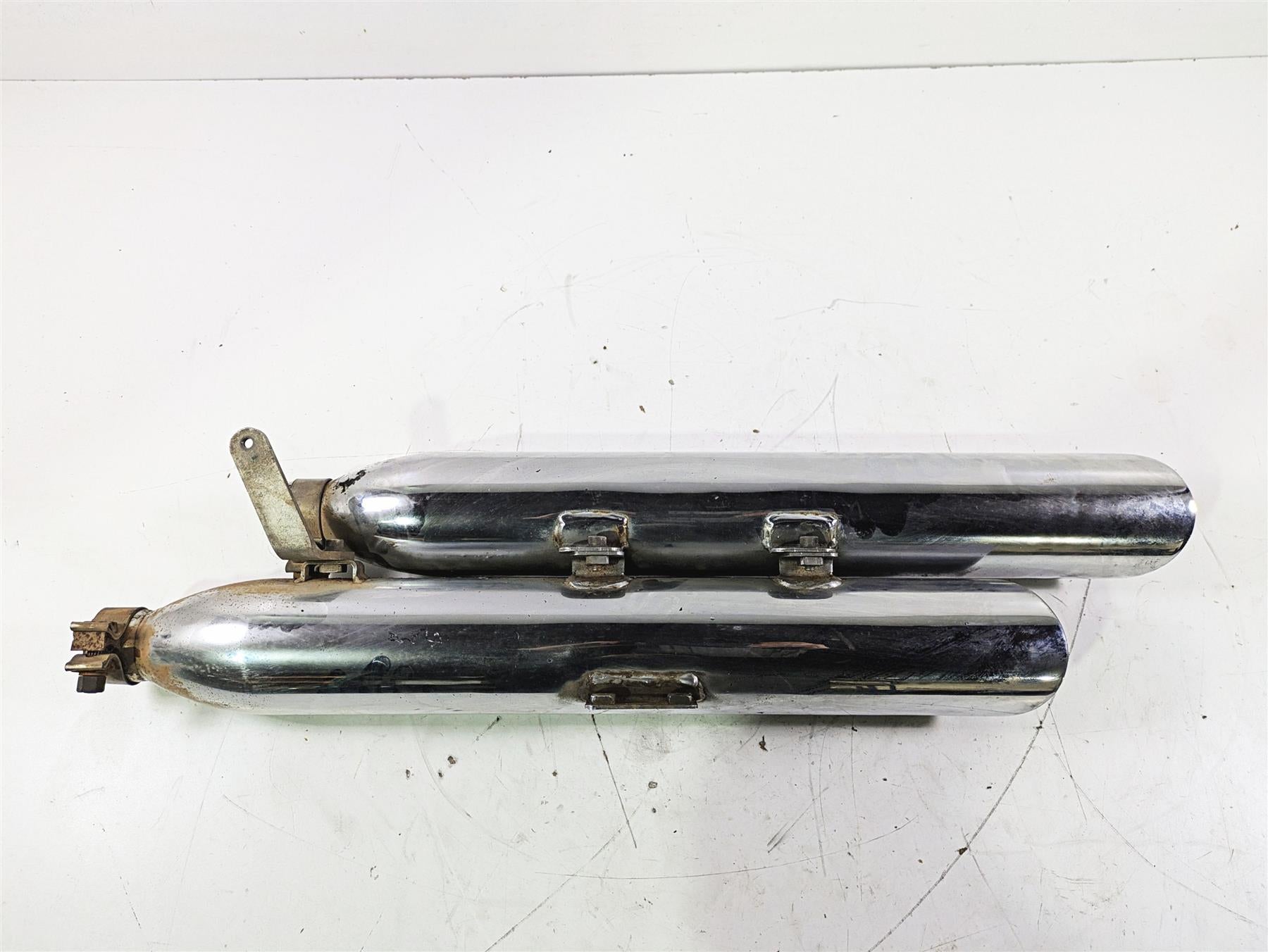 2004 Victory Kingpin Exhaust Muffler Silencer Slash Cut Set {{ shop.shopifyCountryName }} - Mototech271