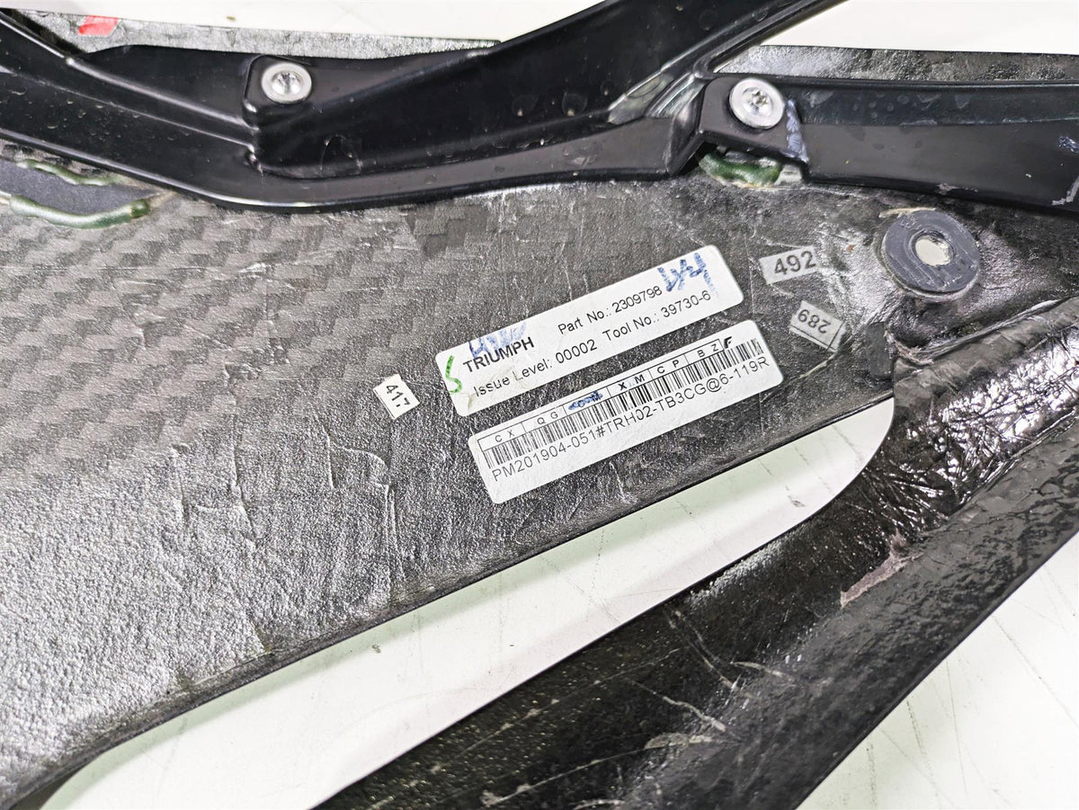 2020 Triumph Daytona 765 Moto2 Right Main Side Carbon Cover Fairing T2309798 {{ shop.shopifyCountryName }} - Mototech271