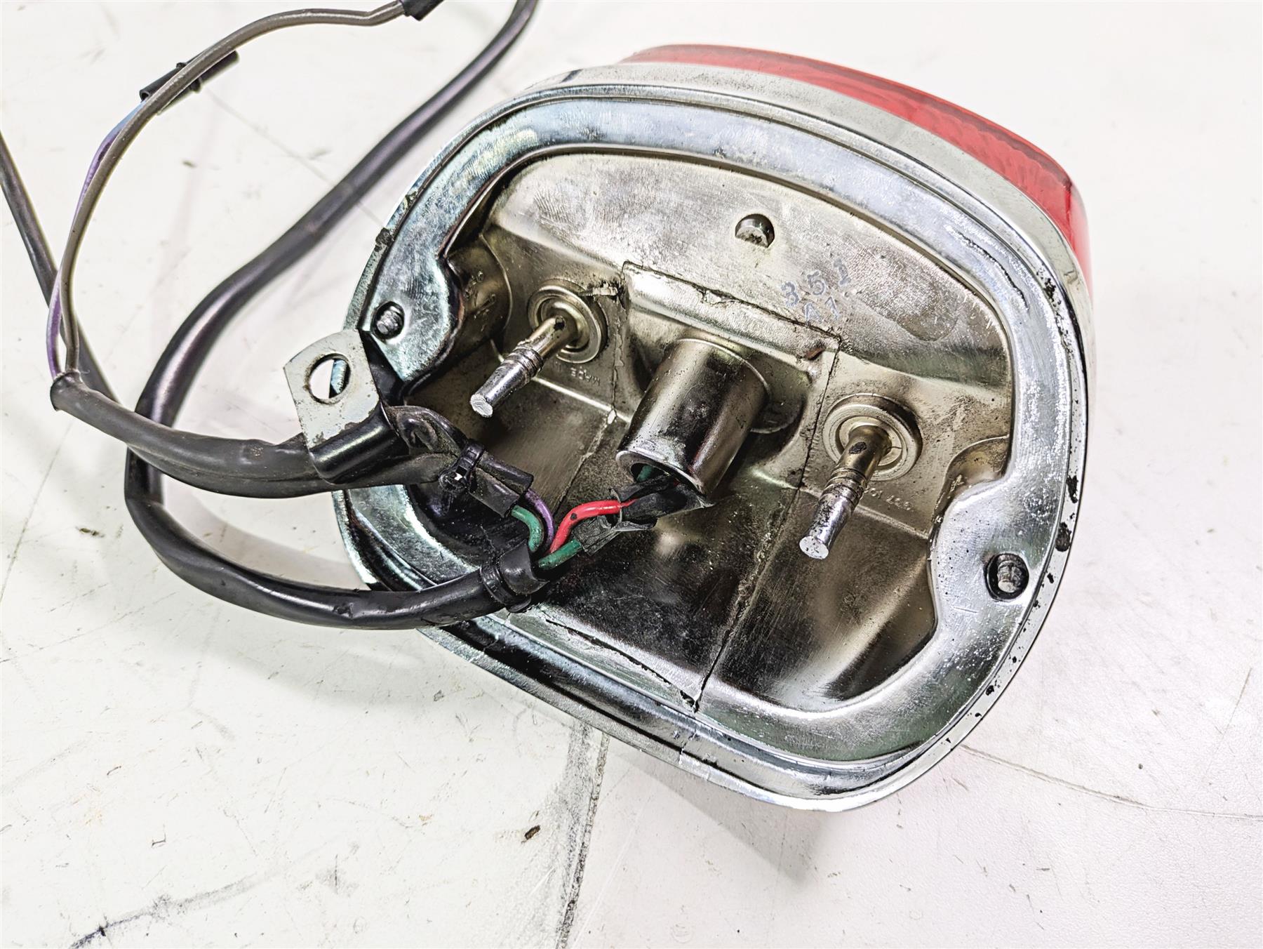 1992 Harley FLSTC Softail Heritage Taillight Tail Light & Wiring 68008-73B {{ shop.shopifyCountryName }} - Mototech271