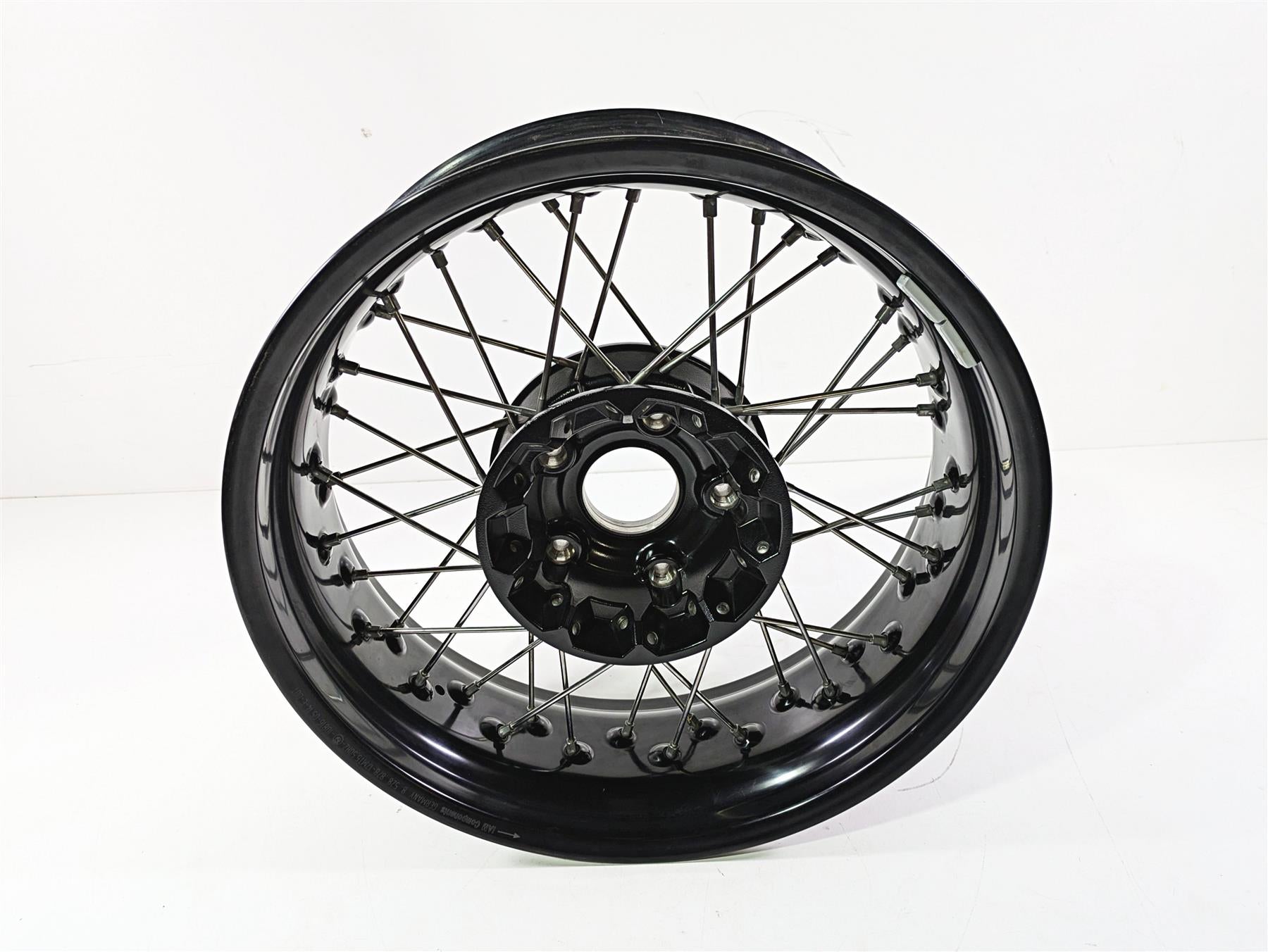 2014 BMW R nine T R9T K21 Rear Wheel Rim Black Spoke 17x5.5 -Ding 36318544696 | Mototech271