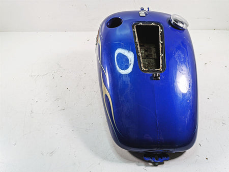 2009 Harley FXCWC Softail Rocker C Fuel Petrol Tank Flame Blue Pearl 62105-08 {{ shop.shopifyCountryName }} - Mototech271