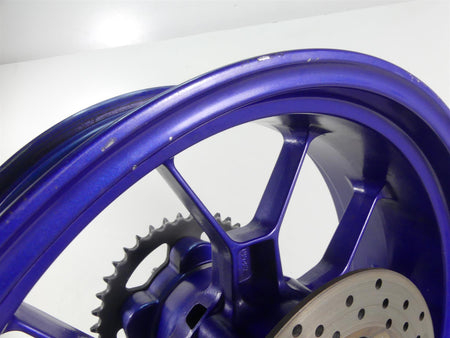 2004 Aprilia RSV1000 R Mille Rear Straight Blue 17x6 Wheel Rim AP8128071 {{ shop.shopifyCountryName }} - Mototech271
