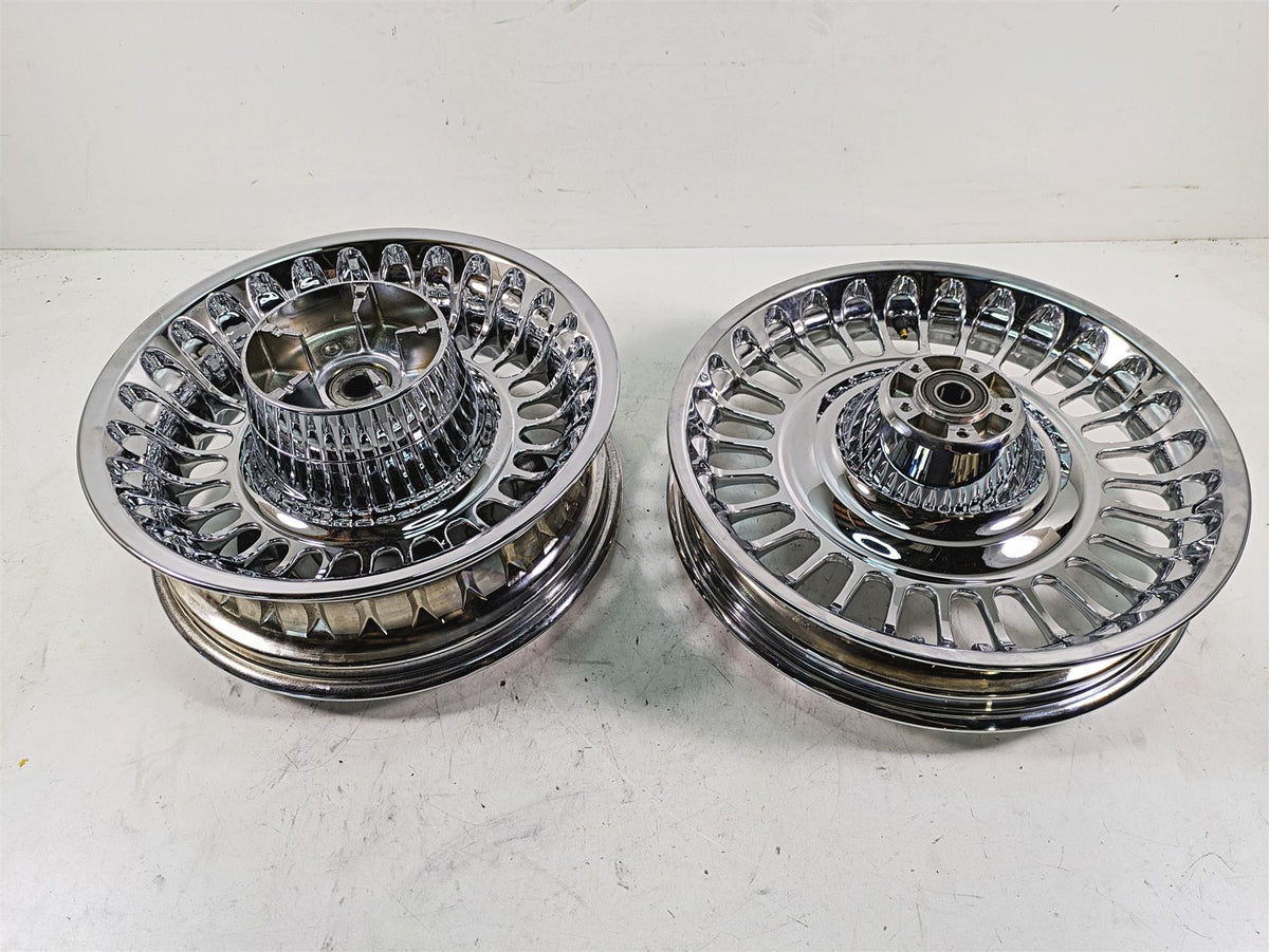 2010 Harley Touring FLHTCU Electra Glide Front Rear Chrome Wheel Set 43300161 {{ shop.shopifyCountryName }} - Mototech271