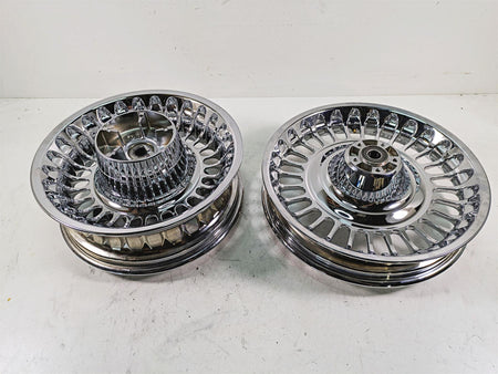 2010 Harley Touring FLHTCU Electra Glide Front Rear Chrome Wheel Set 43300161 {{ shop.shopifyCountryName }} - Mototech271