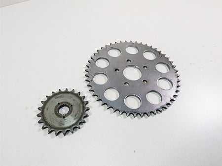 1986 Harley Sportster XLH 883 Front & Rear Drive Sprocket Set 35208-84 41470-86 {{ shop.shopifyCountryName }} - Mototech271