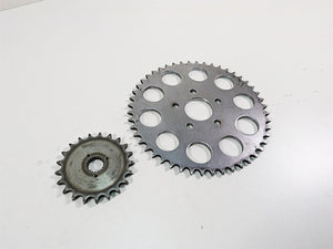 1986 Harley Sportster XLH 883 Front & Rear Drive Sprocket Set 35208-84 41470-86 | Mototech271