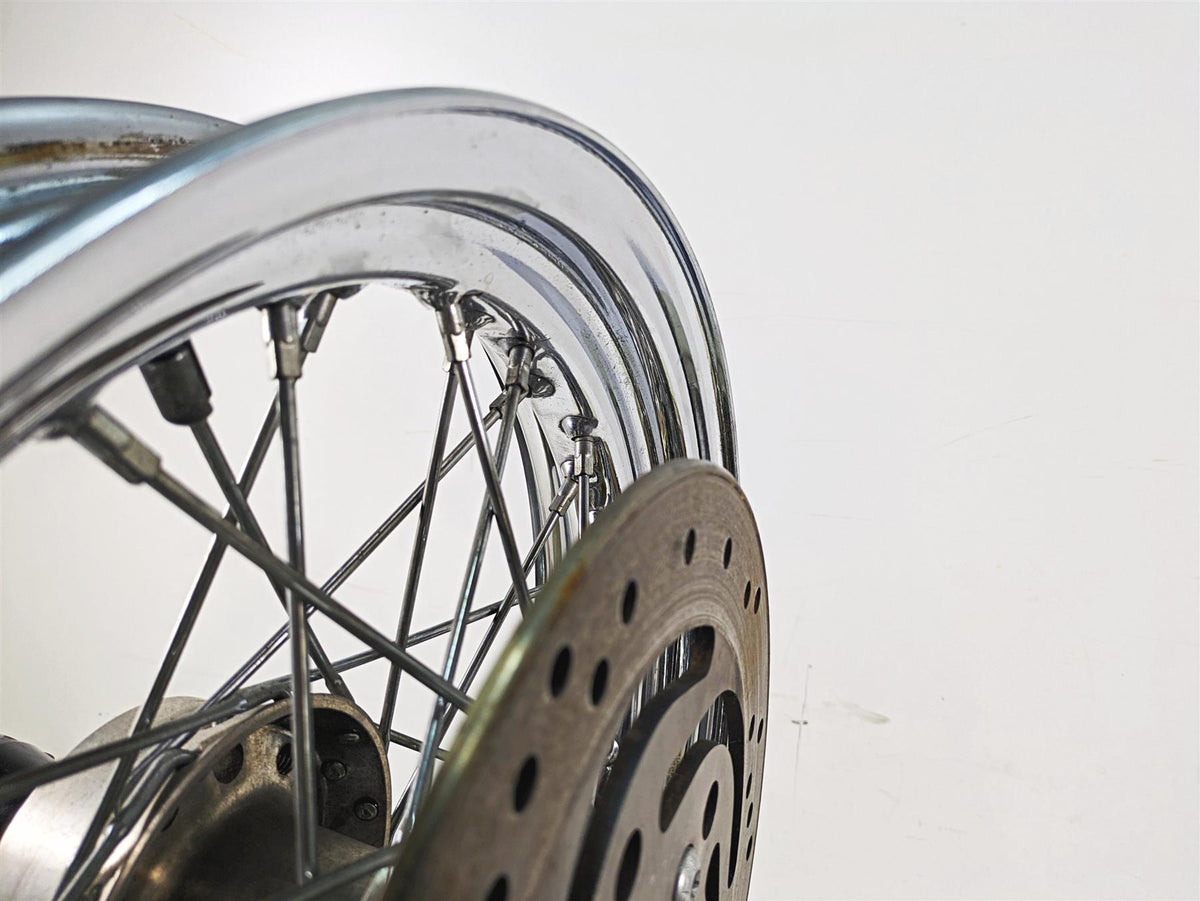 2000 Harley FXSTS Softail Springer Chrome Spoke Rear Wheel Rim 16x3 43085-97 {{ shop.shopifyCountryName }} - Mototech271