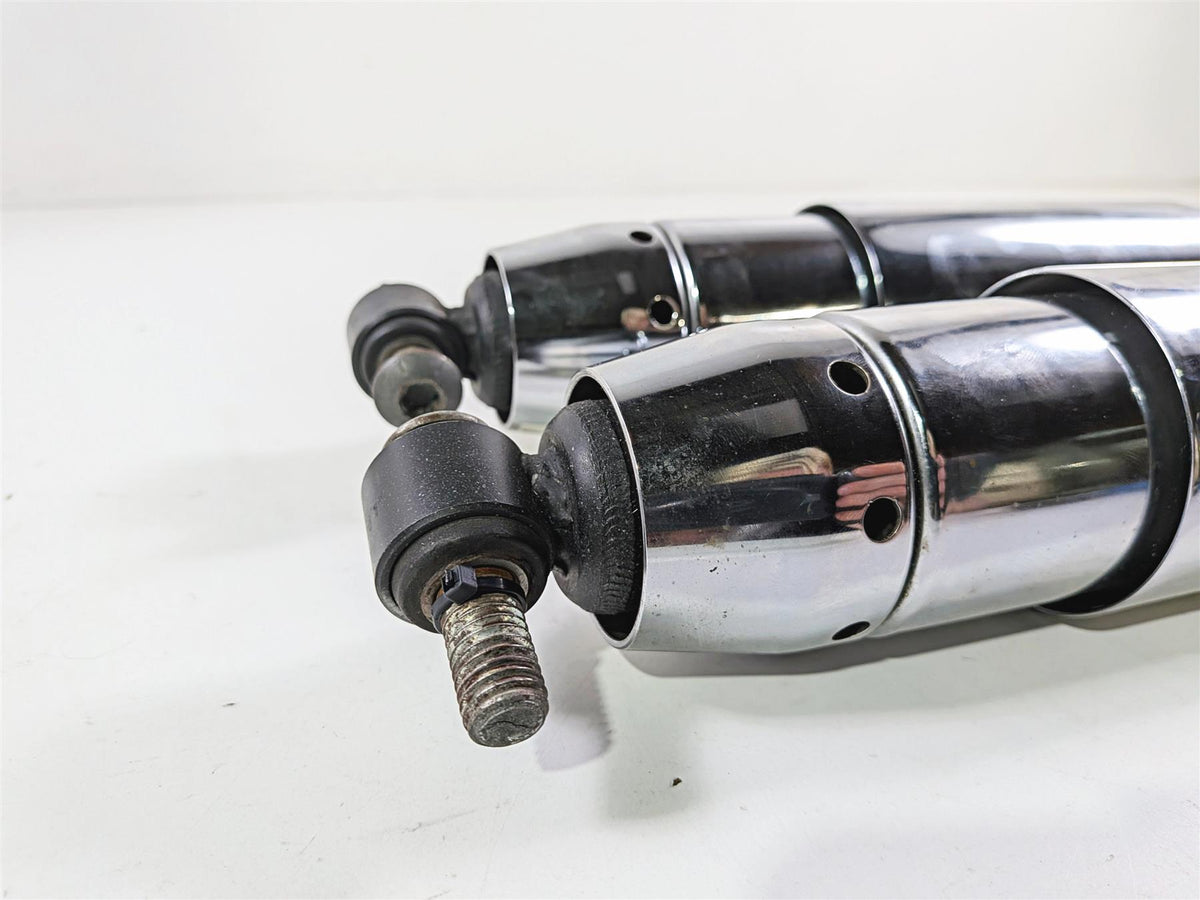 2008 Harley FXDSE CVO Dyna 12" Rear Chrome Shock Damper Set 54535-07B-Mototech271