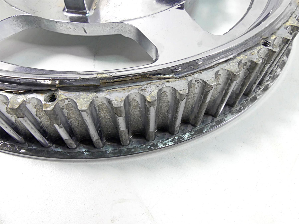 2005 Harley VRSCSE CVO V-Rod Rear Chrome Drive Belt Sprocket 72T - Read 40229-04 {{ shop.shopifyCountryName }} - Mototech271