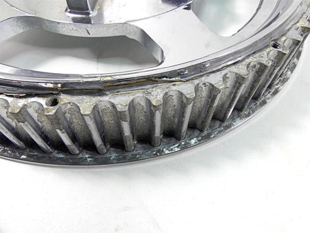 2005 Harley VRSCSE CVO V-Rod Rear Chrome Drive Belt Sprocket 72T - Read 40229-04 {{ shop.shopifyCountryName }} - Mototech271