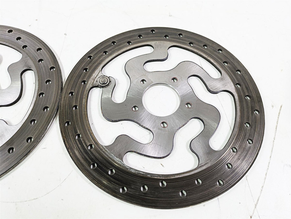 2008 Harley Touring FLHTP Electra Glide Front Brake Rotor Disc Set 41808-08A {{ shop.shopifyCountryName }} - Mototech271