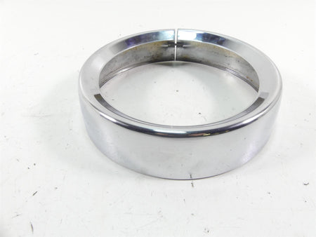 2005 Harley Touring CVO FLHTC SE Electra Glide Headlight Chrome Ring Cover {{ shop.shopifyCountryName }} - Mototech271