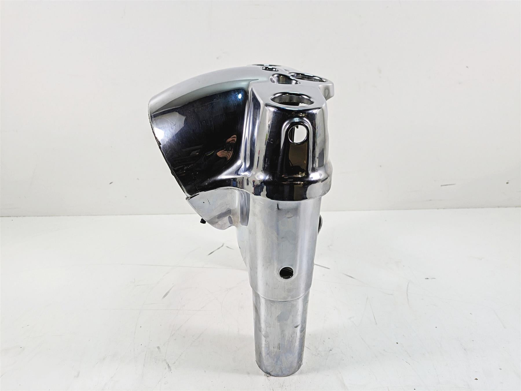 2012 Harley FLD Dyna Switchback Chrome Headlight Head Light Nacelle Set 61400078 {{ shop.shopifyCountryName }} - Mototech271
