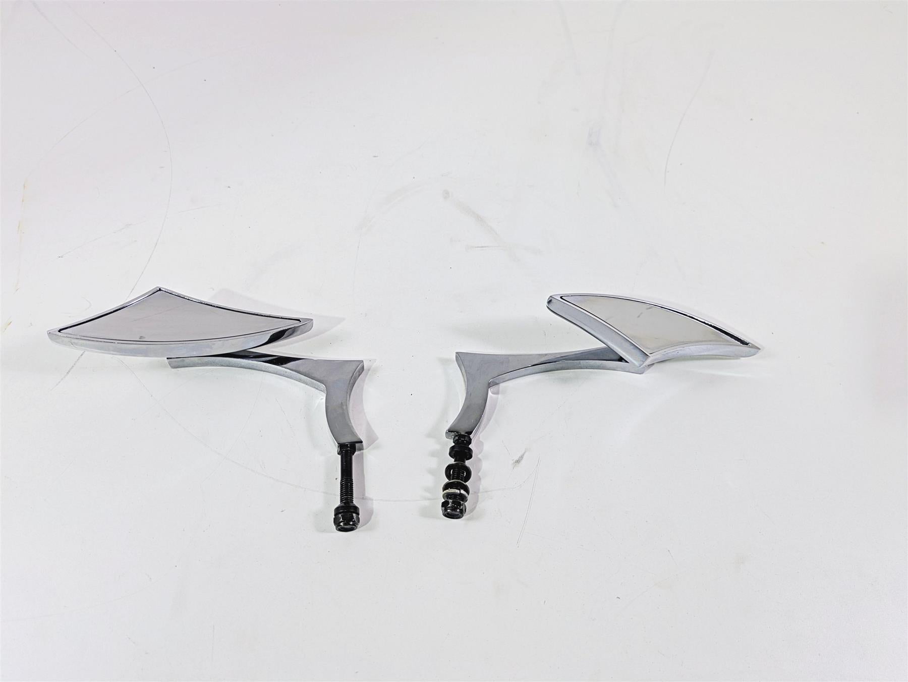 2002 Big Dog Pitbull Custom Chrome Rear View Mirror Set Left & Right {{ shop.shopifyCountryName }} - Mototech271