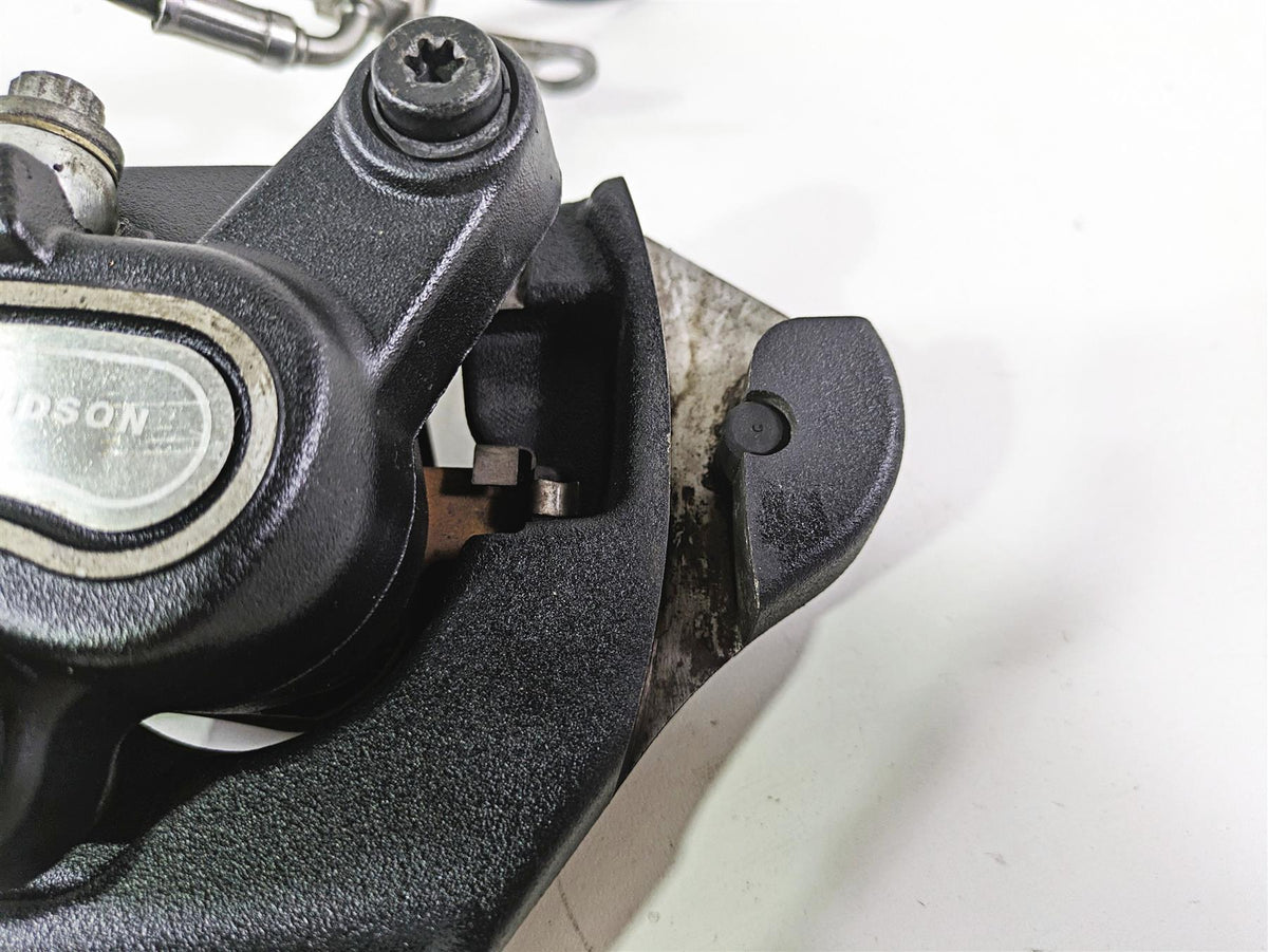 2008 Harley FLSTC Softail Heritage Rear Brake Caliper + Bracket & Line 40908-08 {{ shop.shopifyCountryName }} - Mototech271