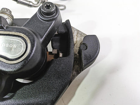 2008 Harley FLSTC Softail Heritage Rear Brake Caliper + Bracket & Line 40908-08 {{ shop.shopifyCountryName }} - Mototech271
