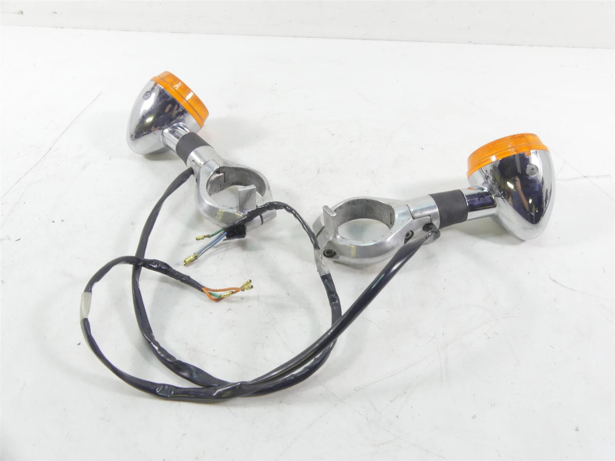 2003 Honda VTX1800R Front Blinker Turn Signal Lights & Clamp Set 33400-MBH-672 {{ shop.shopifyCountryName }} - Mototech271