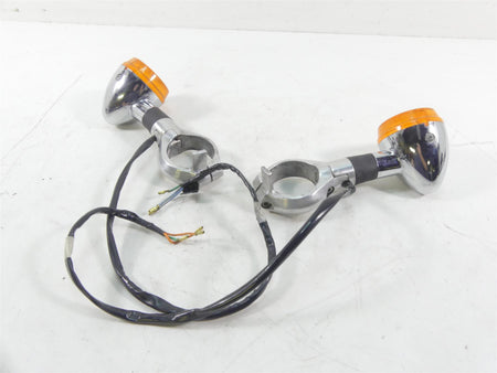 2003 Honda VTX1800R Front Blinker Turn Signal Lights & Clamp Set 33400-MBH-672 {{ shop.shopifyCountryName }} - Mototech271