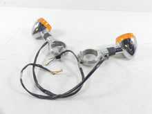 Load image into Gallery viewer, 2003 Honda VTX1800R Front Blinker Turn Signal Lights &amp; Clamp Set 33400-MBH-672 | Mototech271
